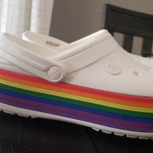 Crocs crocband platform clogs 🌈🌈